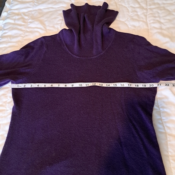Designer Originals purple turtleneck 3/4 trumpet sleeve Xlarge - Picture 8 of 10